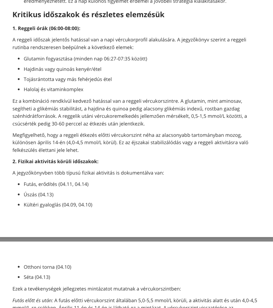 GluX Kontroll – Személyre szabott vércukor-elemzés és tanácsadás