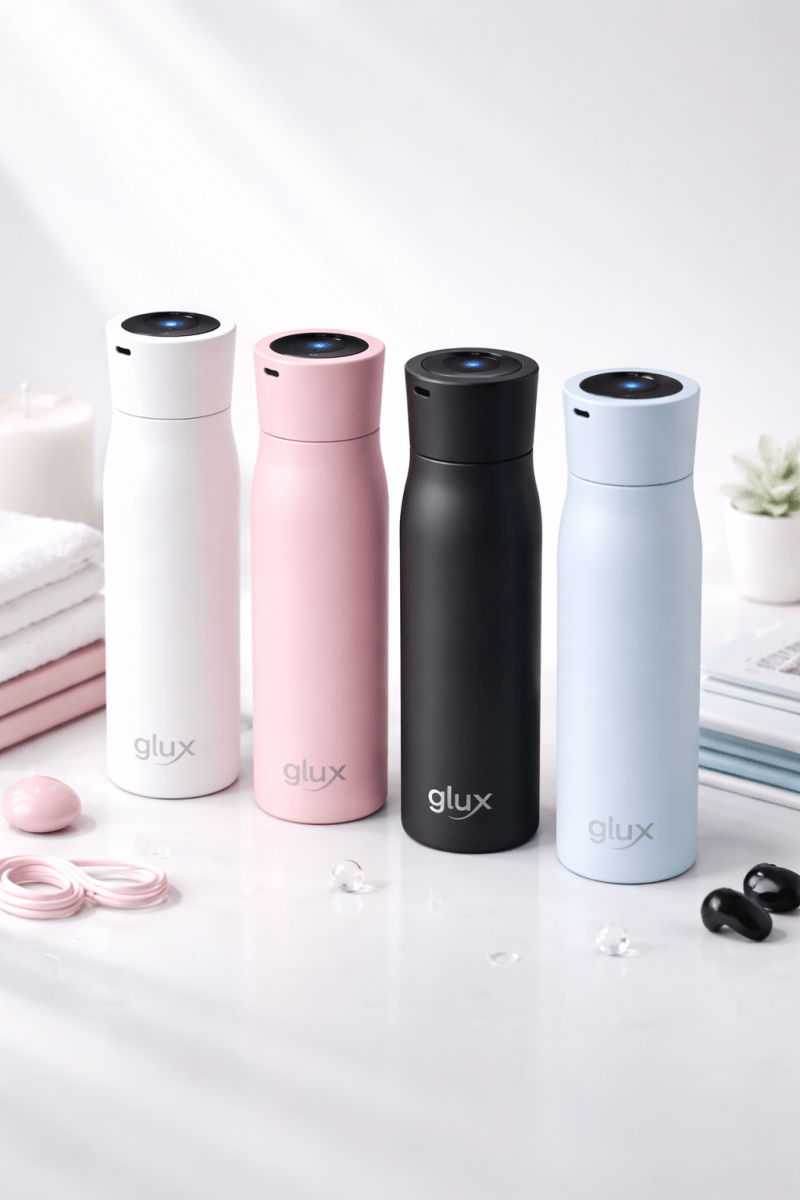 GluX Smart UV-C samočistiaca fľaša – čistá voda a inteligentné pripomienky - GluX