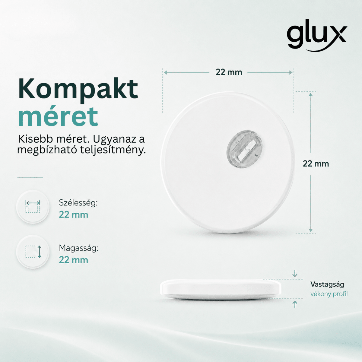 LinX CGM – kompakt méret 22×22 mm (HU)
