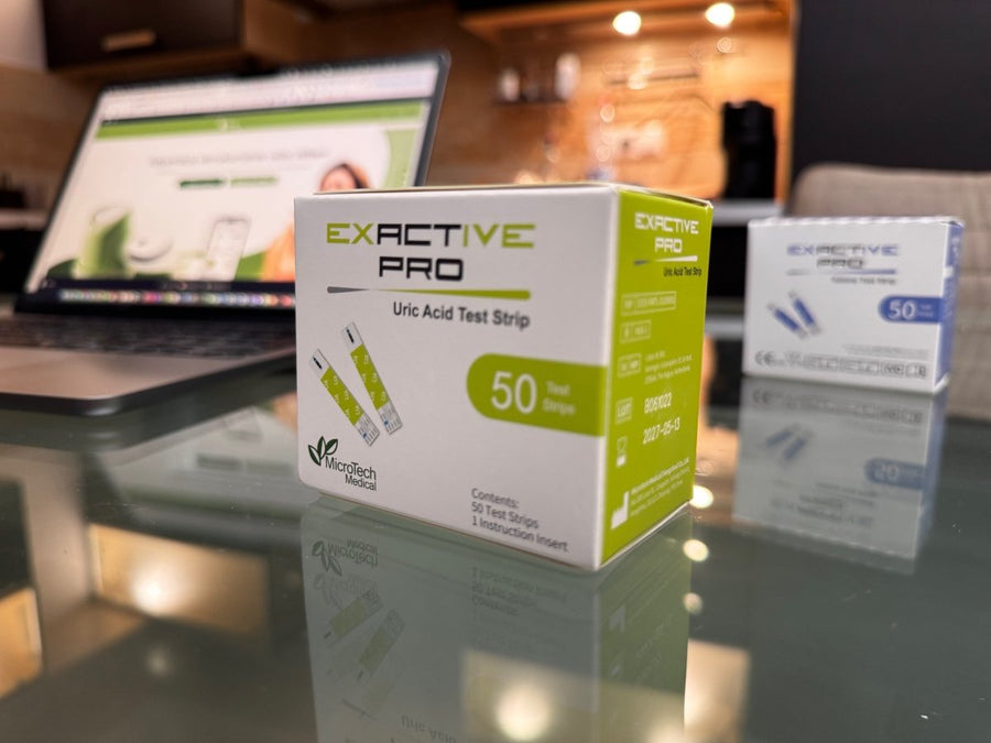 MicroTech Exactive Pro – testovacie prúžky na kyselinu močovú 50 ks