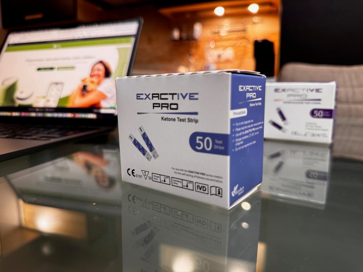 MicroTech Exactive Pro – testovacie prúžky na ketóny 50 ks - GluX